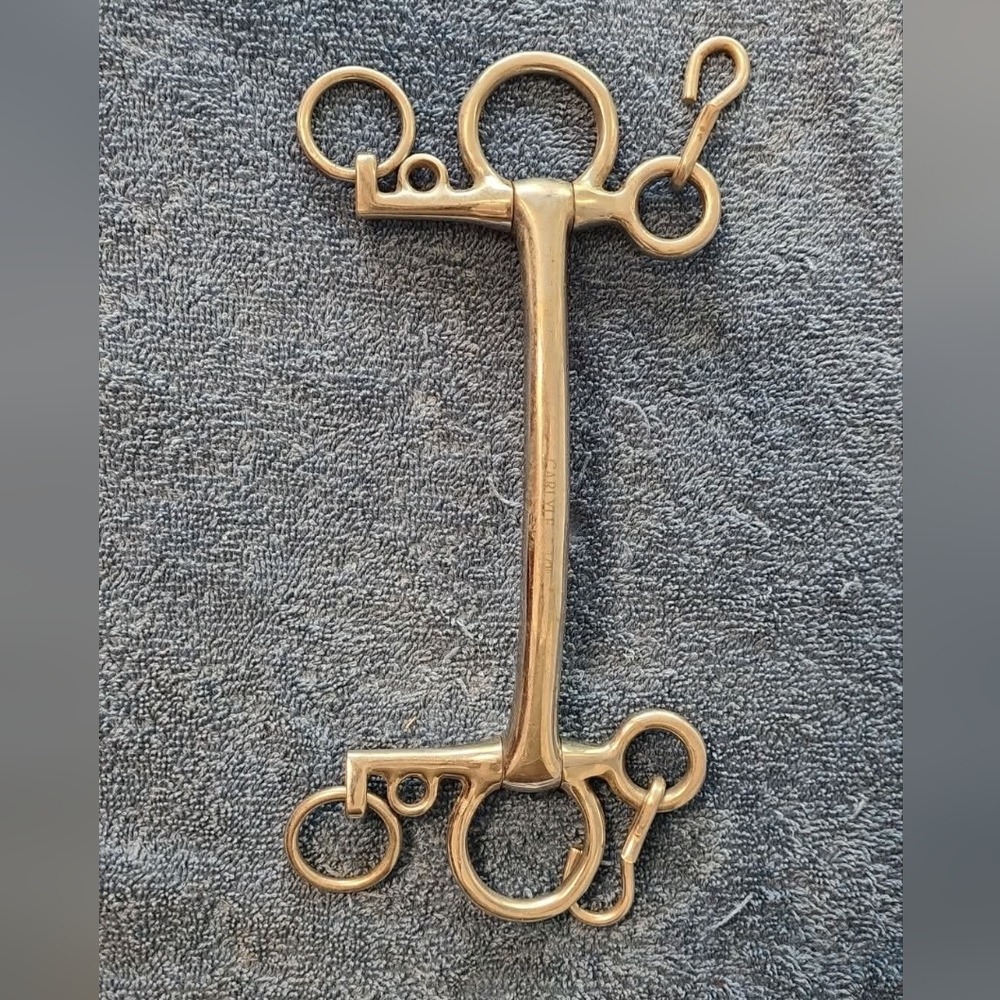 5.5" Carlyle mullen mouth Pelham bit, no chain, Stainless Steel